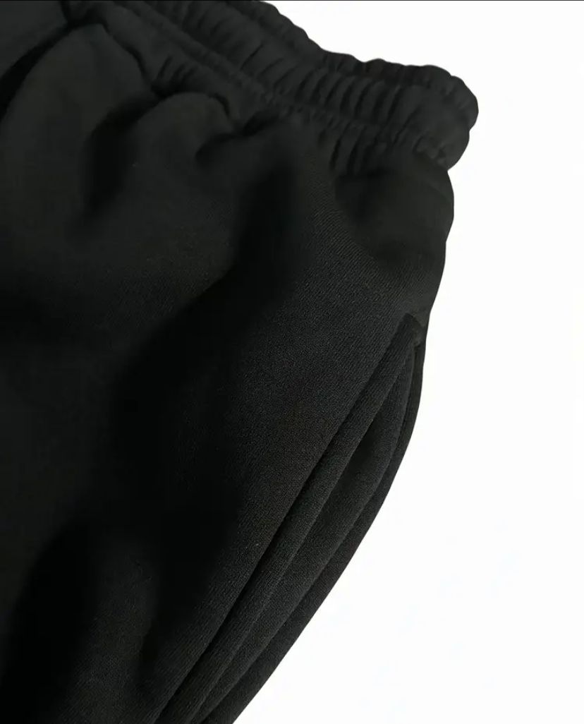 Set felpa e pantalone casual, felpa in pile con stampa "ICON"