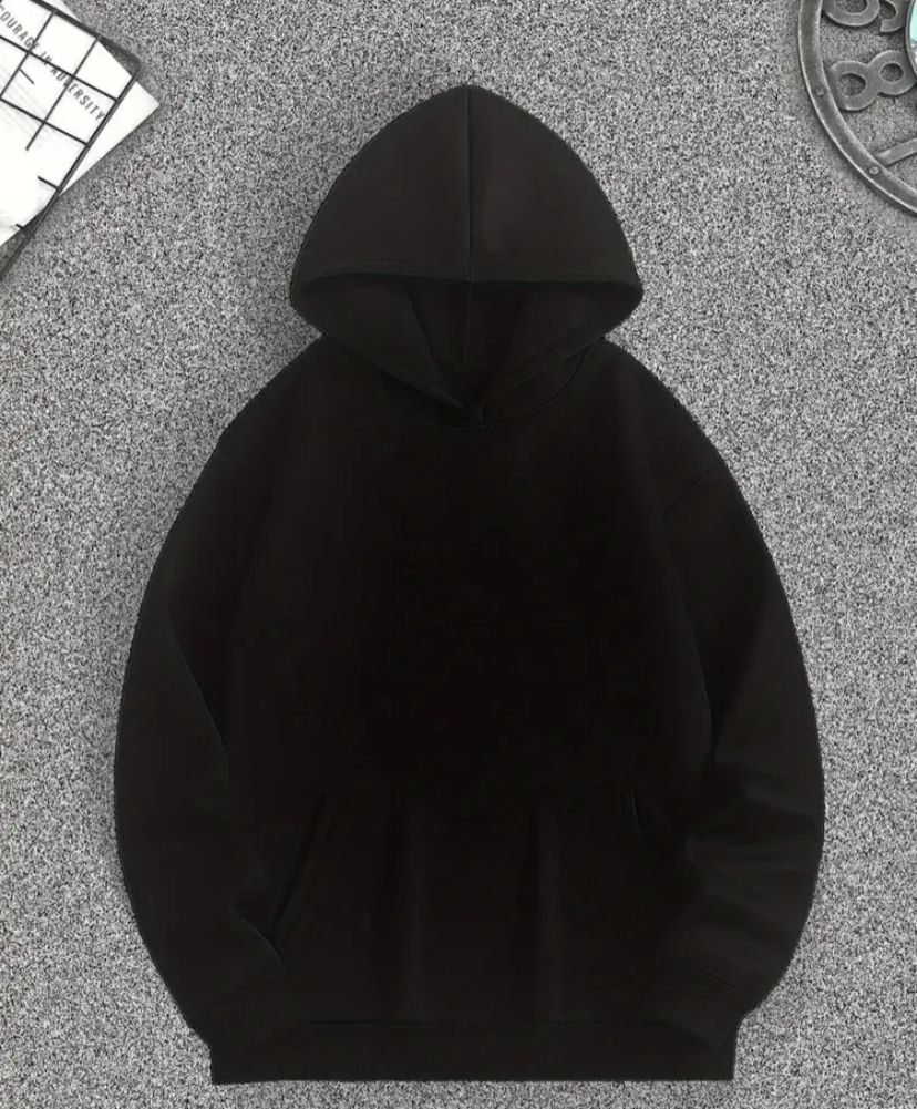 Felpa con cappuccio con stampa "ICON" - Pullover casual comodo per autunno e inverno, vestibilità regolare, maniche lunghe, misto poliestere, lavabile in lavatrice