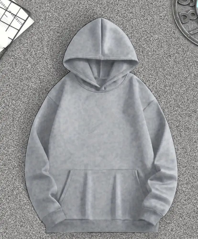 Felpa con cappuccio con stampa "ICON" - Pullover casual comodo per autunno e inverno, vestibilità regolare, maniche lunghe, misto poliestere, lavabile in lavatrice